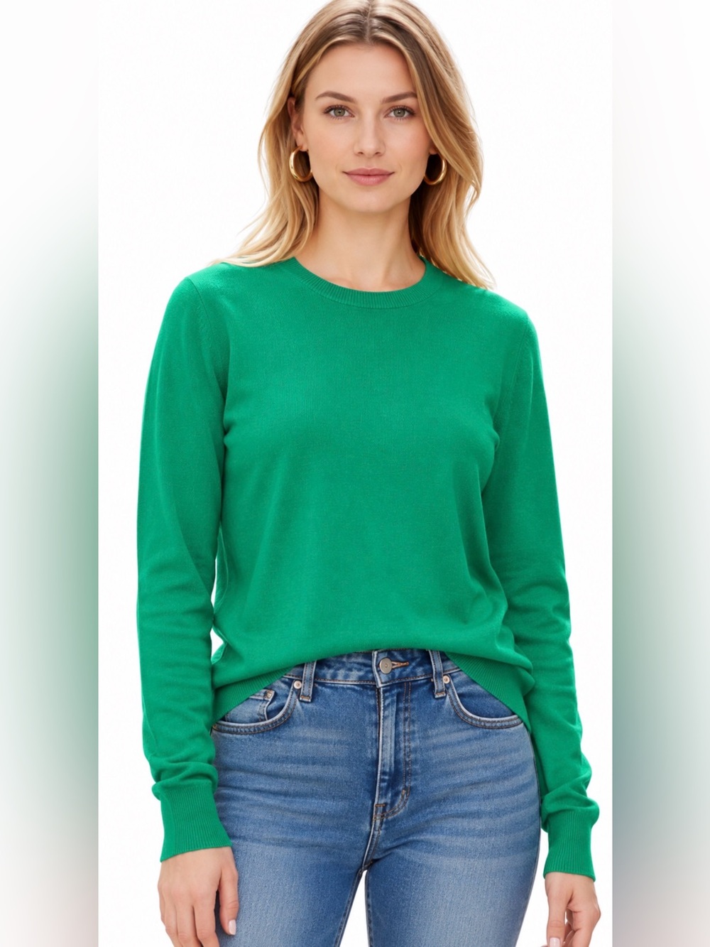 GAP Kelly Green Crewneck Sweater M
